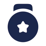 Medal Star Circle SVG Icon